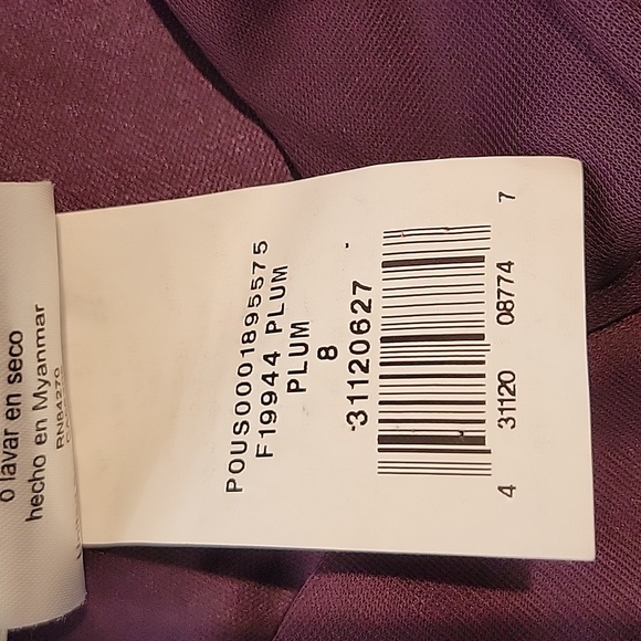 David's Bridal bridemaid dress in plum, size 8 - Picture 3 of 5